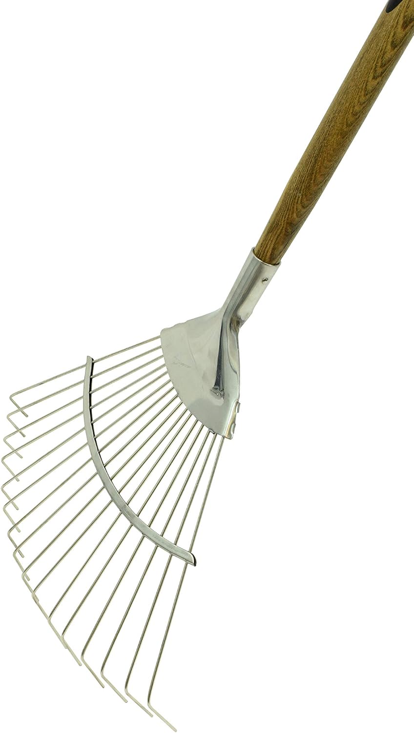 Spear & Jackson 4812FR Traditional Stainless Flexo Lawn Rake, wooden tone - Image 5