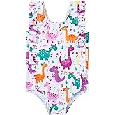 RAISEVERN Baby Girls Swimsuit Ruffles Bathing Suits Cute Beach Sport Swimming Backless Summer One Piece Swimwear 2-7 Years