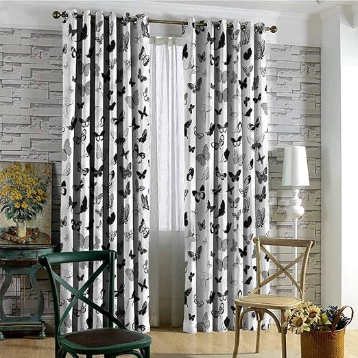 nooweihome Cortina oscurecedora con Ojales para Puerta de Patio, diseño