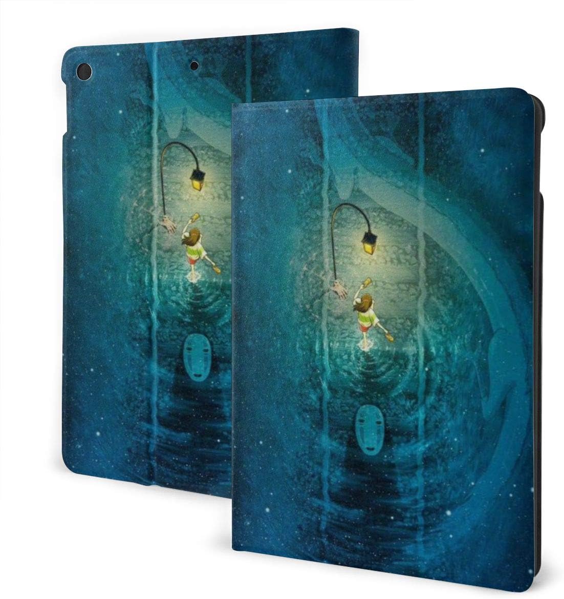 Anime Spirited Away No Face Man Case Fit IPad 7 Th 10.2 Inch Case with Auto Sleep/Wake Ultra Slim Lightweight Stand Leather Case