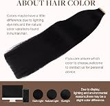 GOO GOO Tape In Hair Extensions 22inch 100g 40pcs 100% Remy Human Hair Jet Black view 6