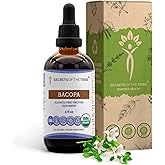 Bacopa USDA Organic | Alcohol-FREE Extract, High-Potency Herbal Drops, Relaxation, Positive Cognitive Effect | Made from 100% Certified Organic Bacopa (Bacopa Monnieri) Dried Herb 4 oz