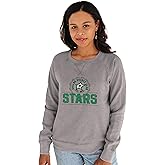 Blue 84 NHL womens Nhl Officially Licensed Women's Crewneck Sweatshirt Burnout Light Gray