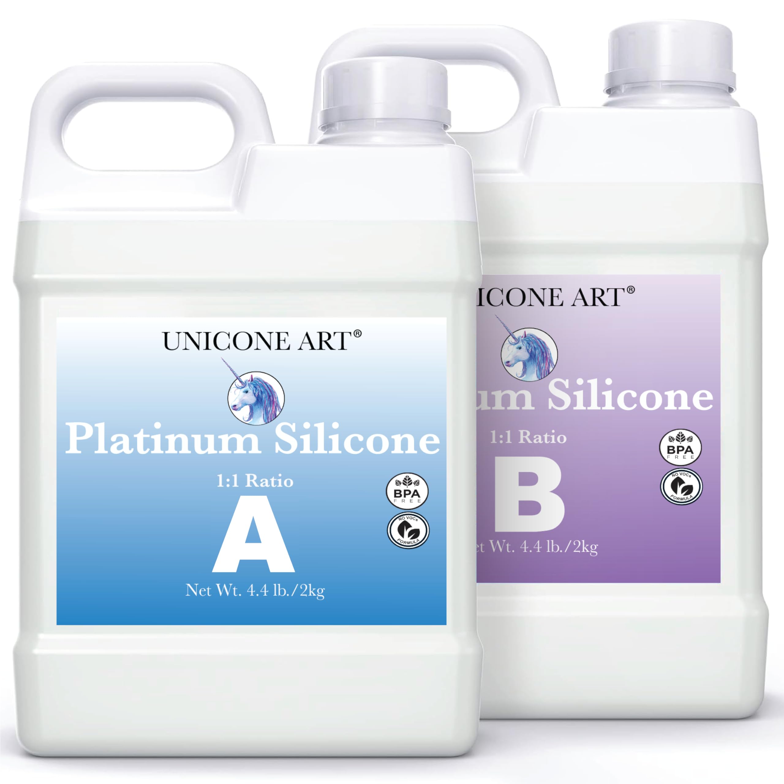 Unicone Art Liquid Silicone Mold Making Kit - 1:1 Ratio, Food Safe, Fast Cure Remeltable Silicone Rubber Mold Making Gift - Ideal for Resin Epoxy Casting, Plaster Casting, Candle Making 8.8lbs