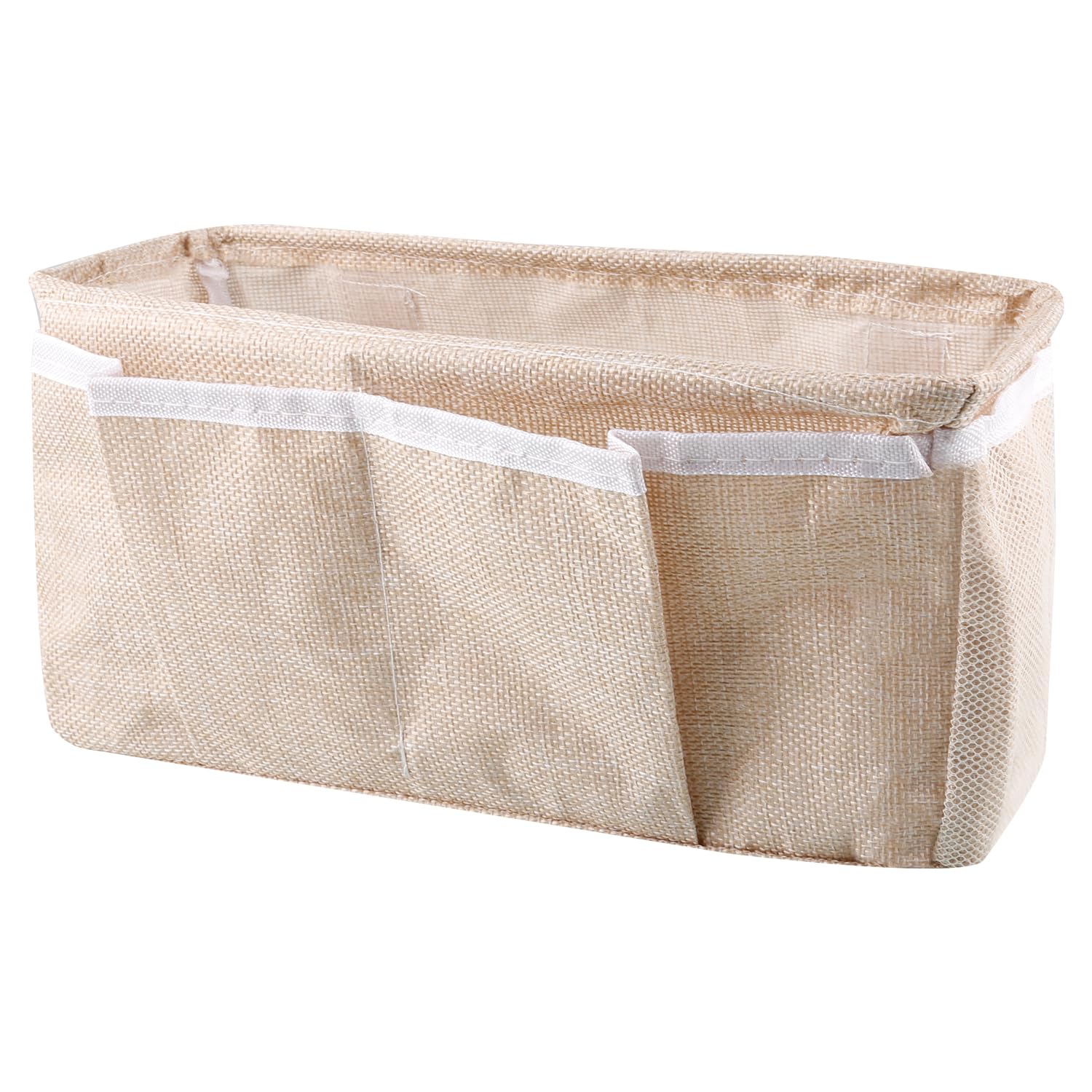 Rumyve Canvas Beside Hanging Storage Bag,Bedside Hanging Storage Bag,Large Capacity Bed Pocket Basket with Hanging Hook for Home