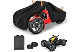 COVERVIN Ryker Cover 300D Upgraded All-Weather Waterproof Outdoor Protective Full Cover Fit for 2010-2019 Can-Am Ryker Essentials RT 600 900 Sport, with Reflective Strip Handle (XXL)