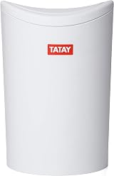 TATAY 6L Bathroom Bin Swing Lid White 19x19x28 cm Made in Spain view 2