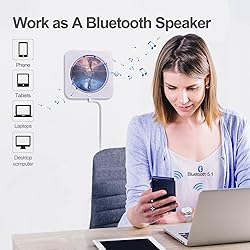 MICOCIOUS Portable CD Player with Bluetooth Desktop