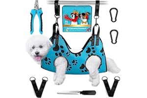 MACOSINESS Dog Grooming Hammock - Dog Grooming Hammock Harness for Cats Dogs - Pet Grooming Hammock - Dog Nail Clipper - Dog Hammock - Dog Nail Trimmers - Dog Sling - Dog Sedation for Nail Trimming - Dog Nail
