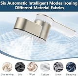 PKBD Travel Iron Handheld Clothes Steamer 1200W LED Screen 6 Steam Levels Gold view 2
