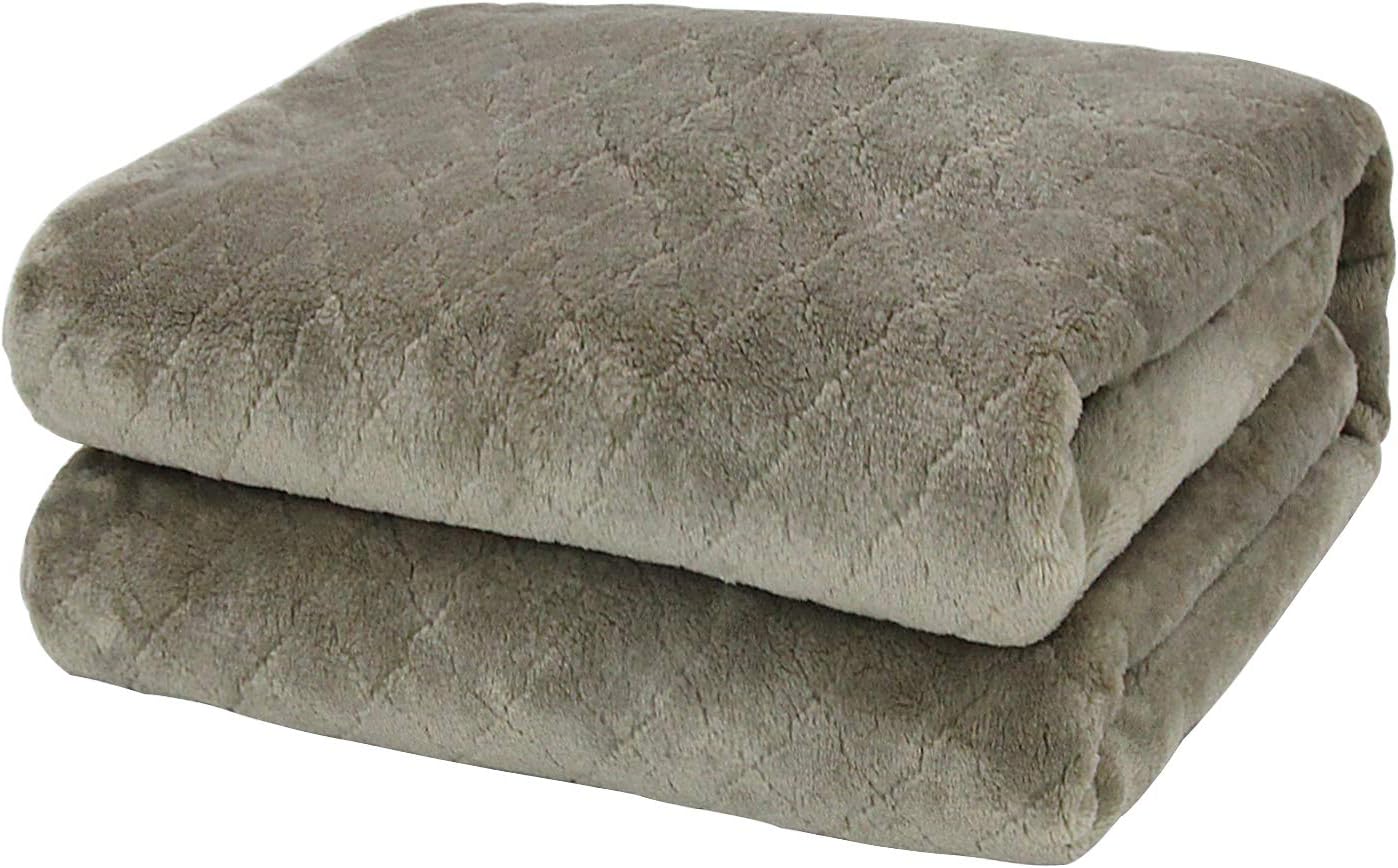 Flannel Sherpa Blanket Throw Brown Home Blanket，Fluffy Thick Blanket Warm Bed Throws for Sofa，Exquisite Luxury Comfortable Plum Pattern Thicken Dark Brown Flannel Fleece Blanket 150x200 CM