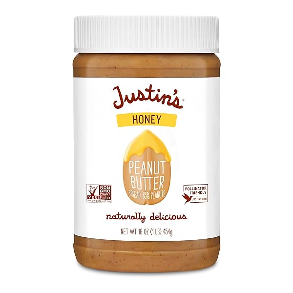 JUSTINS, PEANUT BUTTER BLEND HONEY JAR, 16 OUNCE