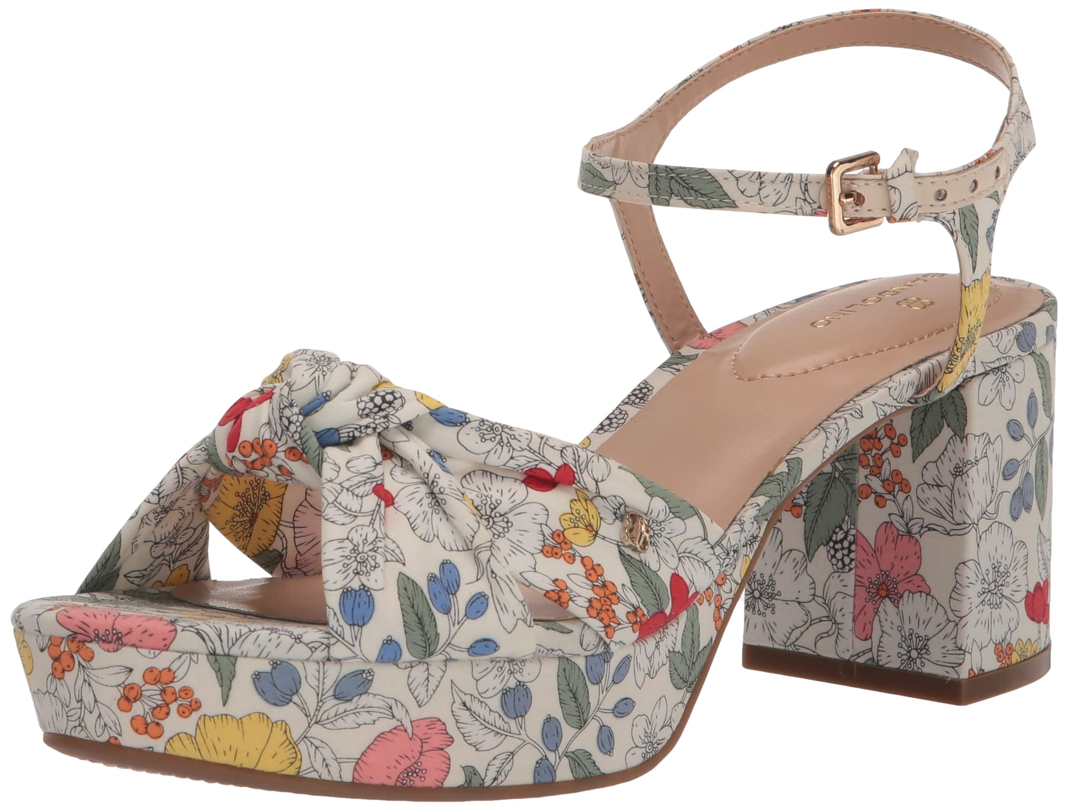 Bandolino Women’s Prezley Heeled Sandal, Sage Multi 310, 5