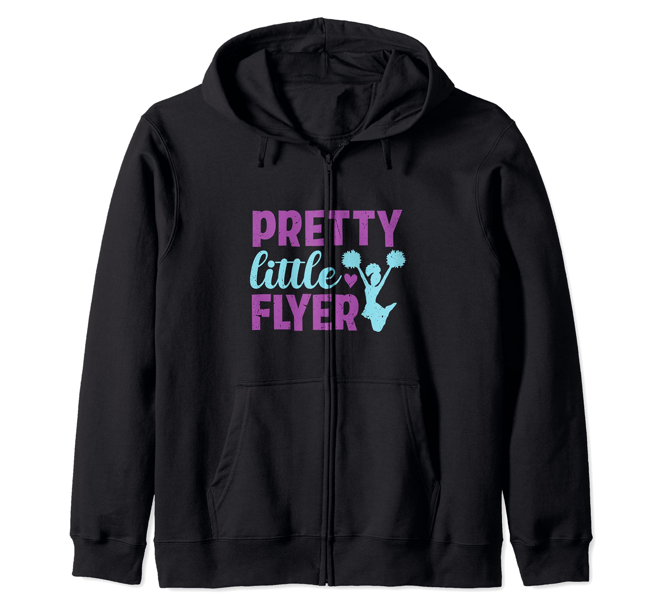 Cheerleader Little Flyer Team Cheerleading Cheering Squad Zip Hoodie