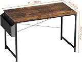 HOMIDEC Writing Computer Desk 100x50x75cm with Storage Bag & Hook view 6