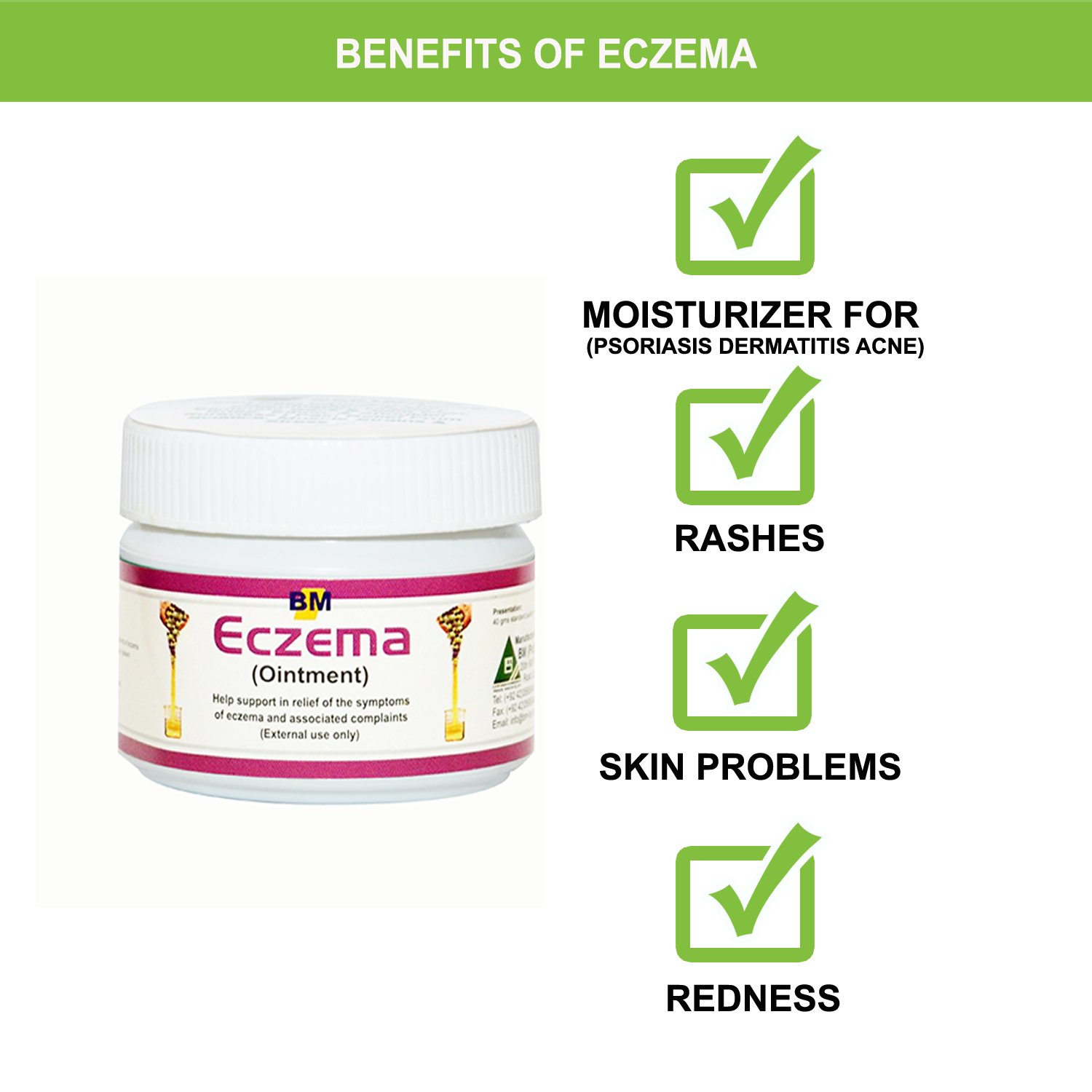 Eczema Ointment, 40gm, a Natural Treatment for Eczema, Psoriasis and