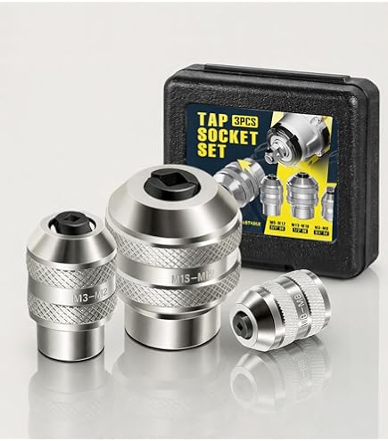 3-Piece Adjustable Tap Socket Set - Tap Holders For Thread Repair & Screw Extraction