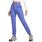 POPVIOLET High Waisted Jogger Medical Scrub Pants Women - 7 Pockets Stretch Knit Drawstring Yoga Waistband Slim Fit Pants