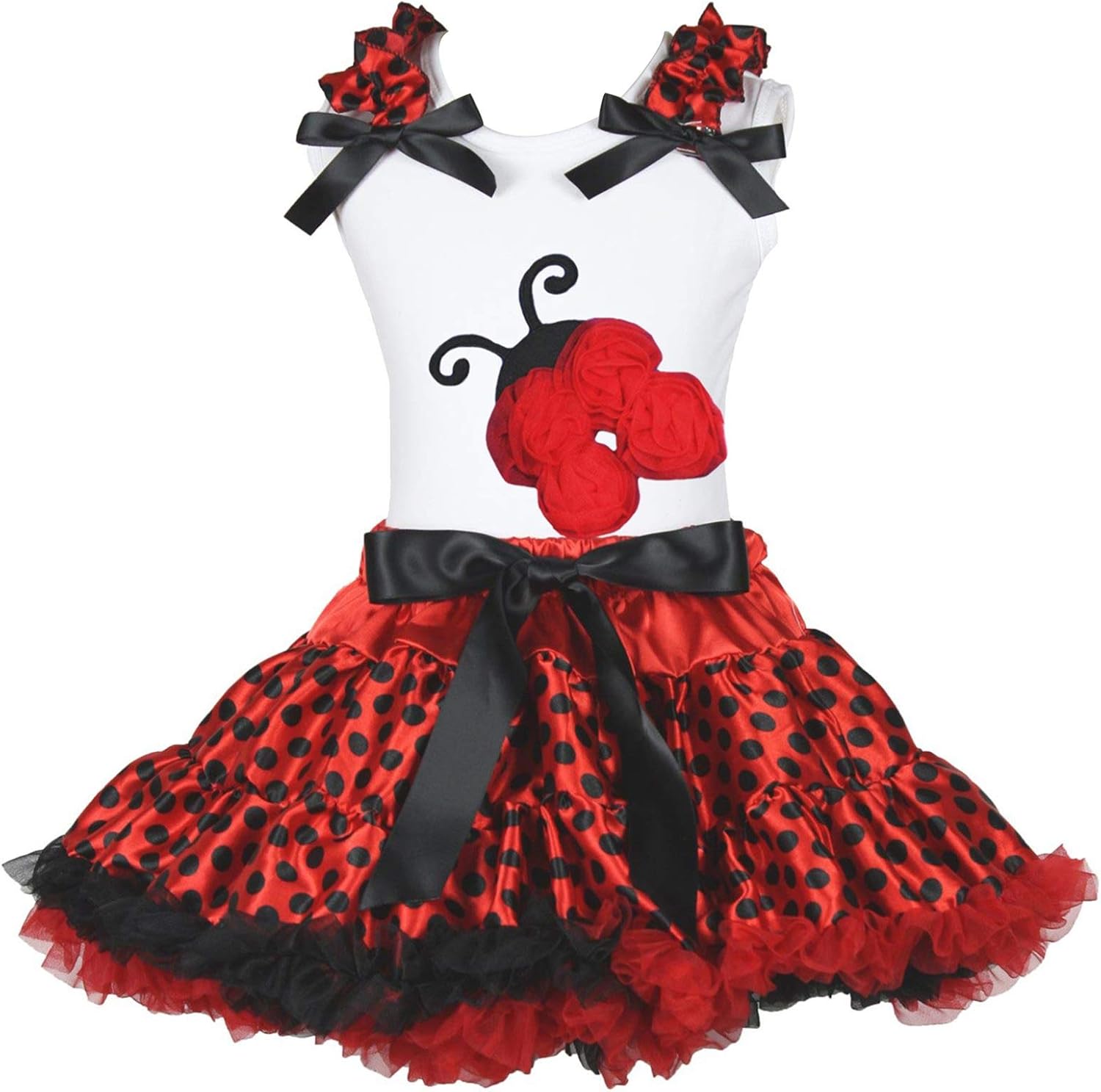 red and black skirt outfit