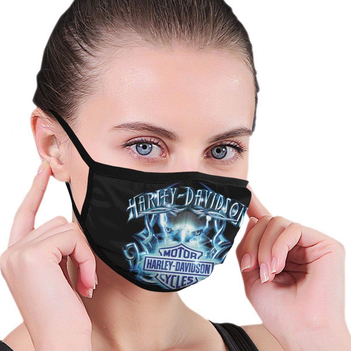 Women Men Breathable Protective Dust Half Face Mouth Mask Fashion Costume Mask for Halloween Christmas Birthday Party- Motor Harl-ey Davidson12