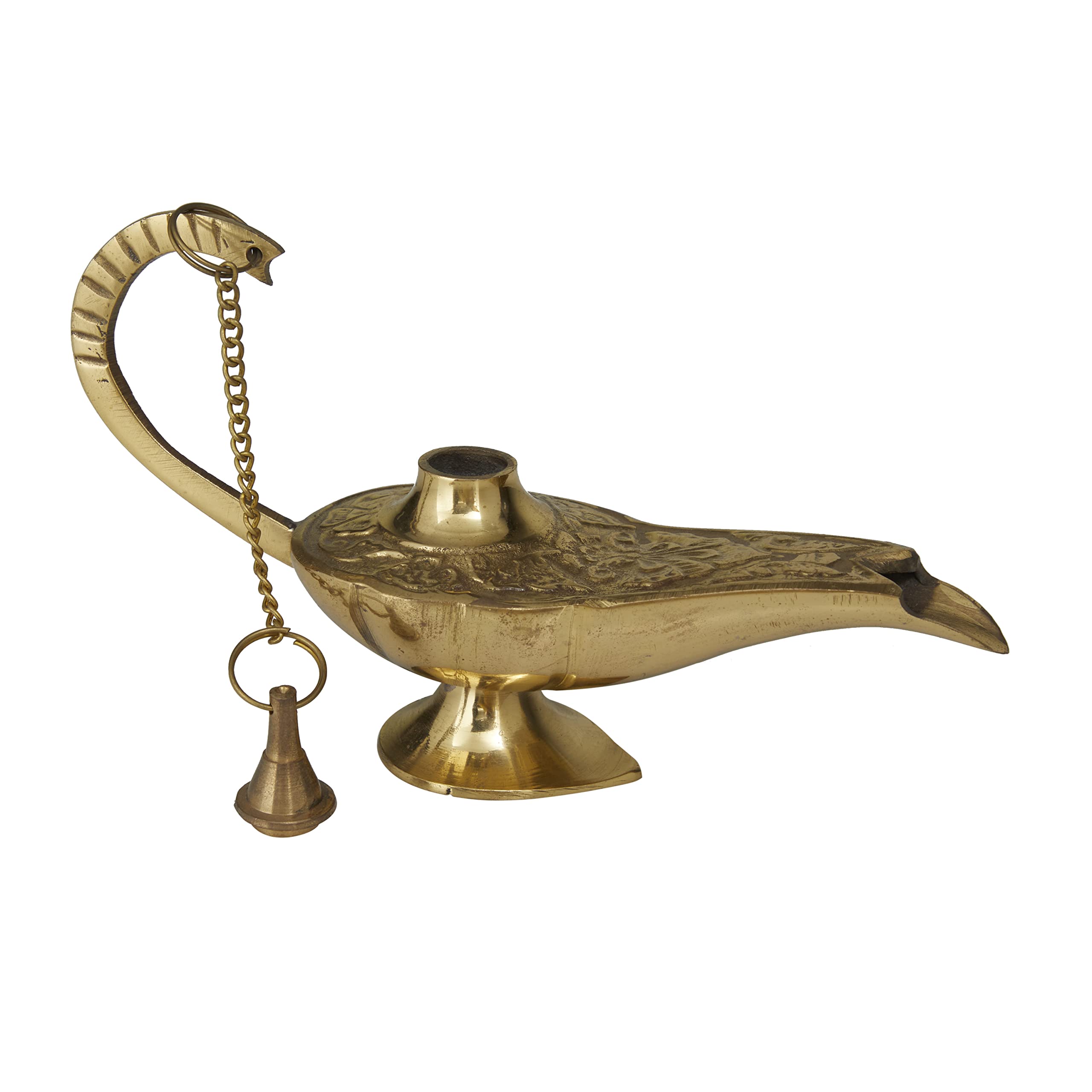 Deco 79 Eclectic Brass Abstract Aladdin Lamp, 6