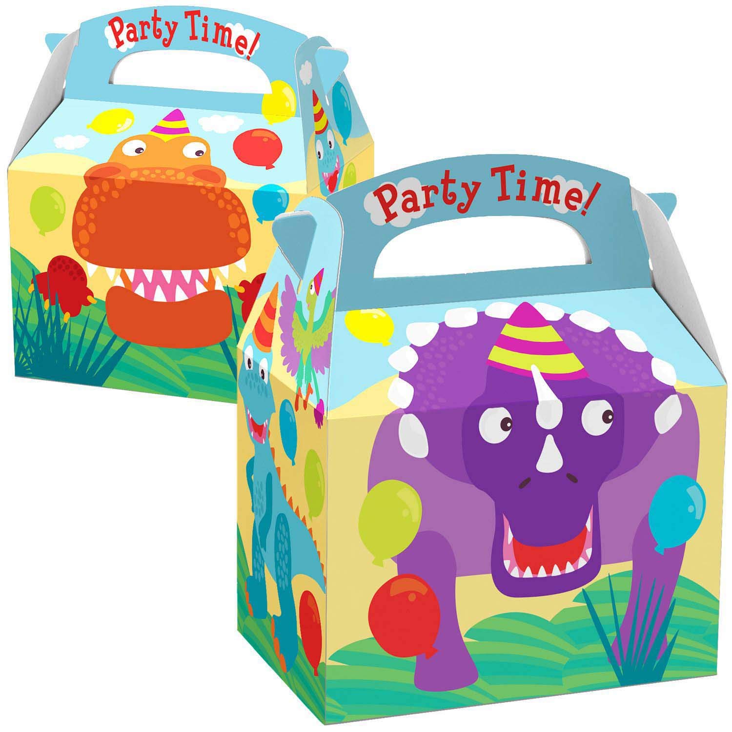 Amscan 997416 - Dinosaur Kids Birthday Party Cardboard Favours & Food Box - 15 cm