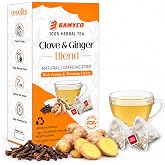 Clove &amp; Ginger Tea Bags Caffeine Free Herbal Tea, 25 Pyramid Clove Tea Bags
