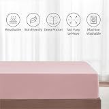 My home store Fitted Sheet 100% Egyptian Cotton 300TC Blush Pink Super King view 6