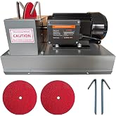 Goldsand Lawn Mower Blade Sharpener, 1HP 750W Lawnmower Blade Grinder Professiona with 9-inch Red Ceramic Grinding Wheel, for High/Low Lift Blades, Gator Blades, Flat Blades