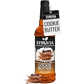 Syruvia Coffee Syrup, Cookie Butter Flavored Syrup for Drinks, Lattes, and Desserts &ndash; 25.4 fl oz