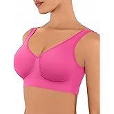 FeelinGirl Bras for Women No Underwire Seamless Smooth Bralette Full Coverage Comfy Everyday Bras with Wide Straps