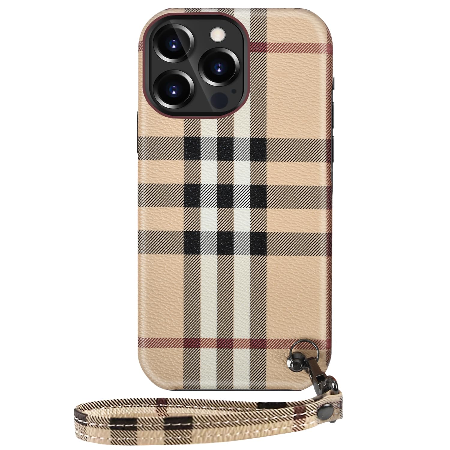 Photo 1 of Violent Panda Case for iPhone 15 Pro Max (6.7"), Leather with Wrist Strap + Camera Lens Protectors, Eco-friendly