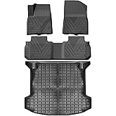 Floor Mats & Cargo Liner Custom Fit for Cadillac XT5 2025 2017-2024,All Weather Protection Odorless Anti-Slip TPE Rubber Floor Mats Full Set Automotive Cadillac XT5 Accessories, Black