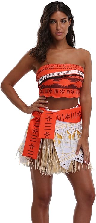 Toys Games Costumes Costumes Usa Moana Costume For Girls Includes Moanas Signature Orange And Brown Dress And A Necklace Ledhunter Com