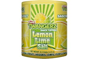 Twang Twangerz Flavored Salt Snack Topping - Lime, Lemon Lime, Chili Lime & Dill Pickle (Lime, 4 Pack)