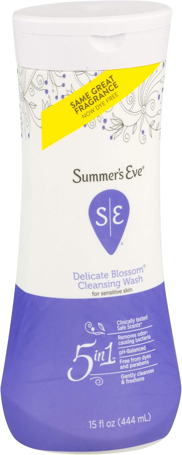 Summer's Eve Cleansing Wash | Delicate Blossom | 15 Ounce | Pack of 1 | pH-Balanced, Dermatologist & Gynecologist Tested: Health & Personal Care