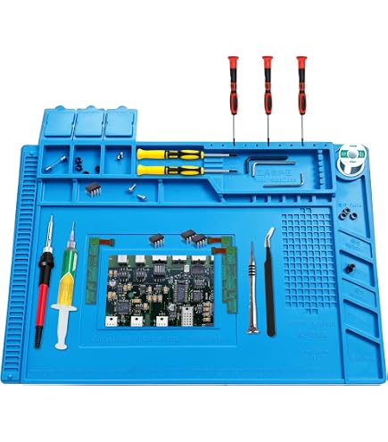 Silicone Soldering Mat ESD Antistatic Heat Insulation Motherboard Electronics Phone Repair Maintenance Working Platform Pad