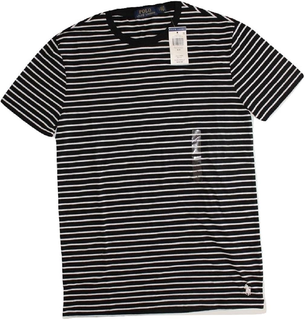 polo black and white striped shirt