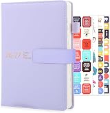 Thboxes Academic Diary 2026-2027 A5 Day A Day Purple Leather PU 8.3x5.5 view 1