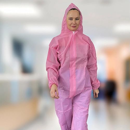 Pink Womens Painter Coveralls EZGOODZ Pink Lab Coveralls