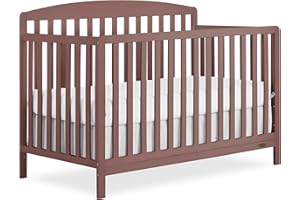 Dream On Me Odelle 5-in-1 Convertible Full-Size Baby Crib in Baltic Amber, GreenGuard Gold & JPMA Converts to Toddler, Day & Full-Size Bed, Sustainable Pinewood, 3 Mattress Heights