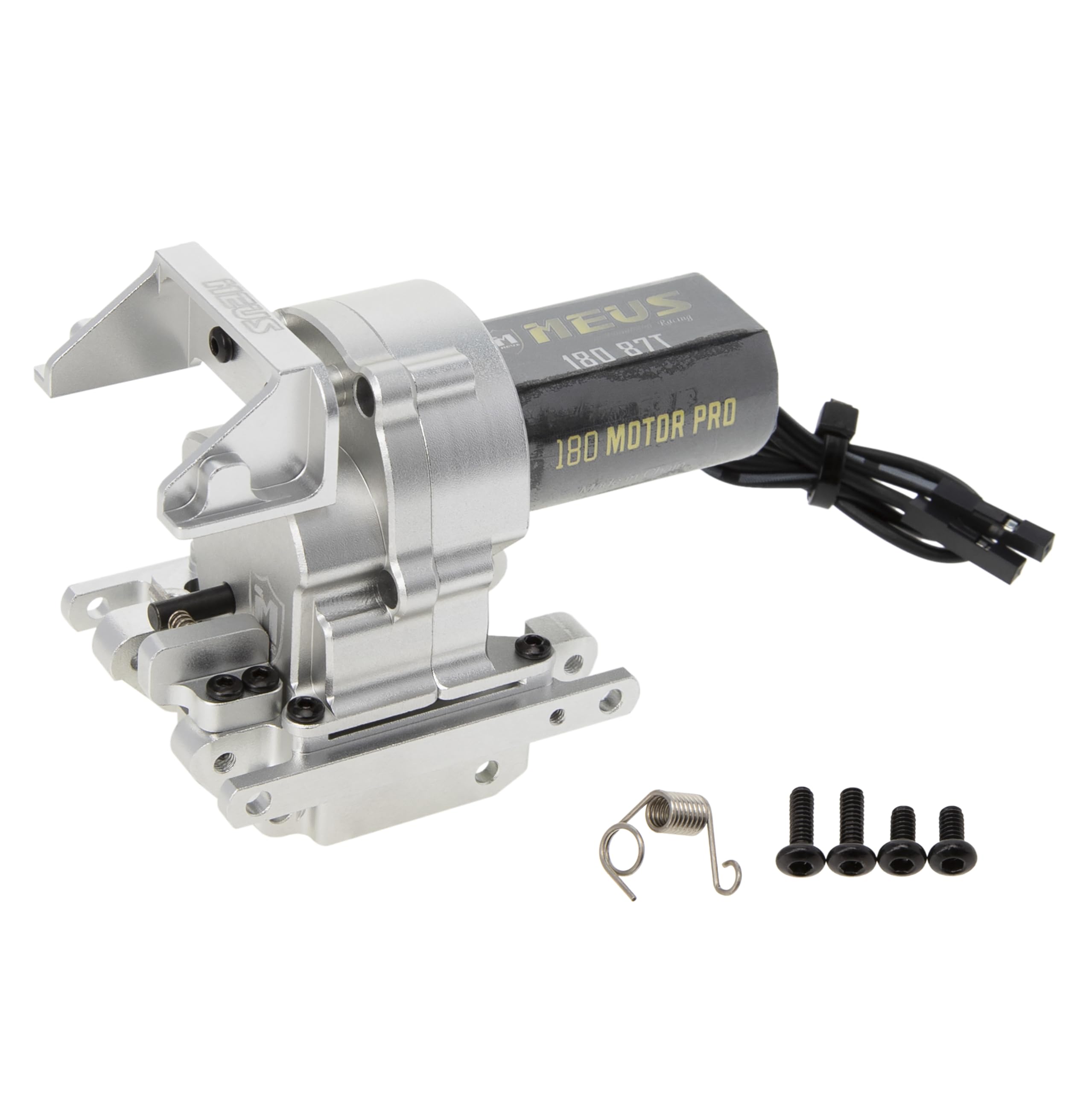 Photo 1 of MEUS RACING TRX4M Transmission and Motor Dual Speed 15.7:1/56.6:1 for TRAXXAS TRX4M Defender Bronco K10 F150 1/18 RC Crawlers Upgrade Parts (Silver)