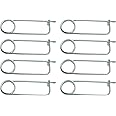 8PCS Steel Brooch Shape Cotter Safety Pin Spring Pin, Quick Lock Brooch Locking Fastener for Farm Lawn Garden Hook (0.13 in X 3.15 in)