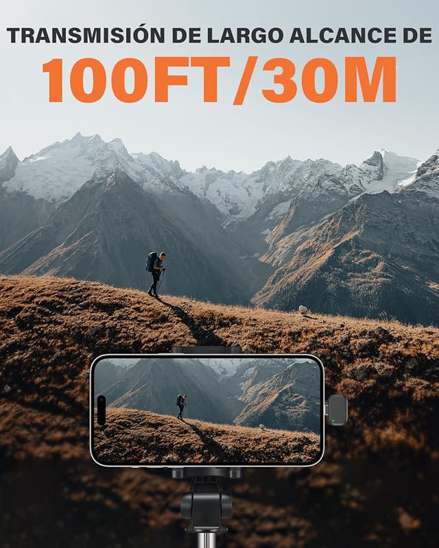 Microfone Wireless Lavaler 2 em 1 para iPhone e Android, Pack 2