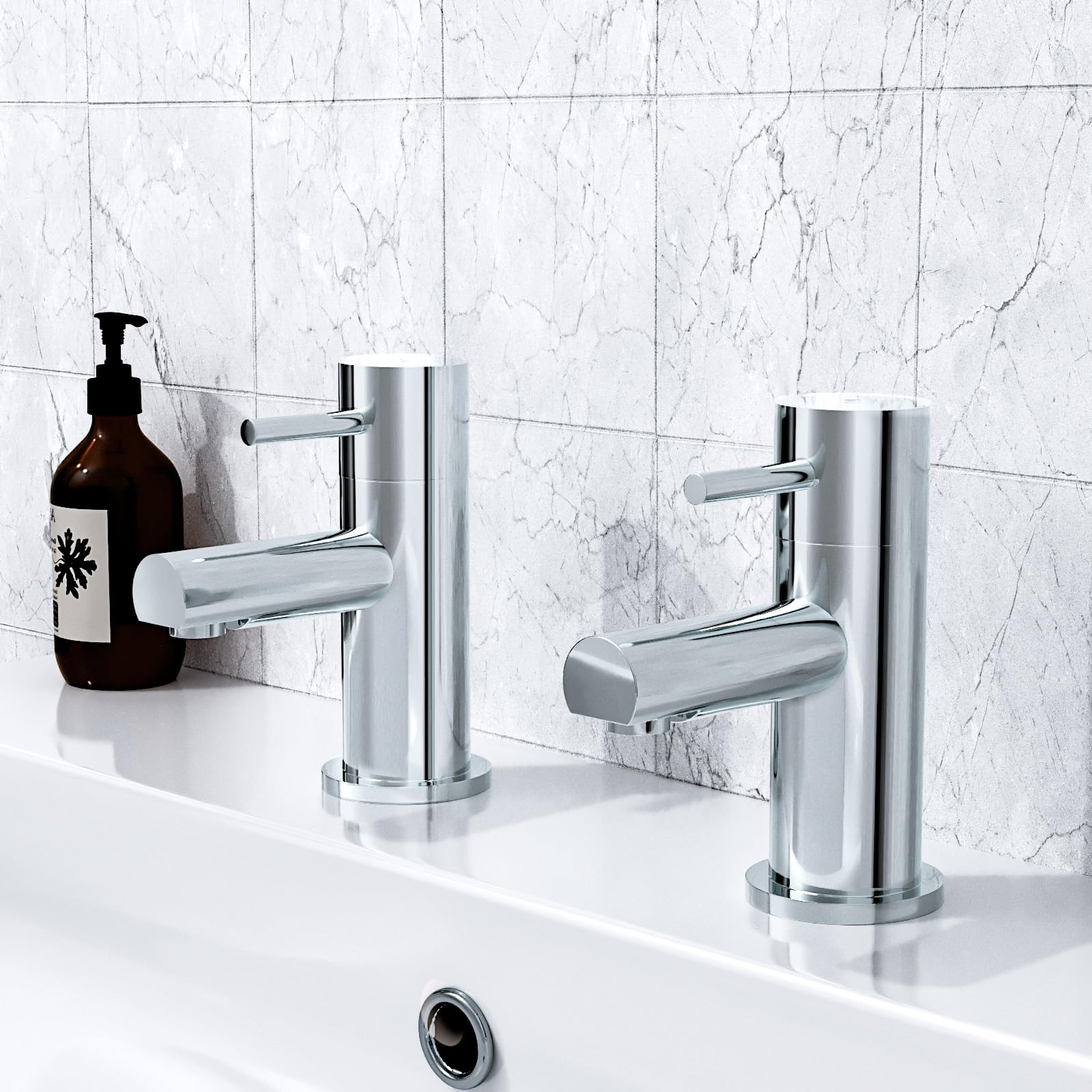 Nes Home Sink Basin Mono Bath Filler Bathroom Shower Mixer Chrome Brass Tap (Basin Taps)