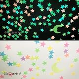 GLOCARNIVAL Glow in the Dark 200pcs 3D Stars Moon Wall Sticker Set view 6