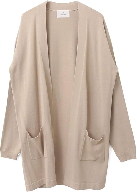 Amazon サニーレーベル カーディガン ボタンレスロングカーディガン メンズ La04 12s005 ベージュ M カーディガン 通販