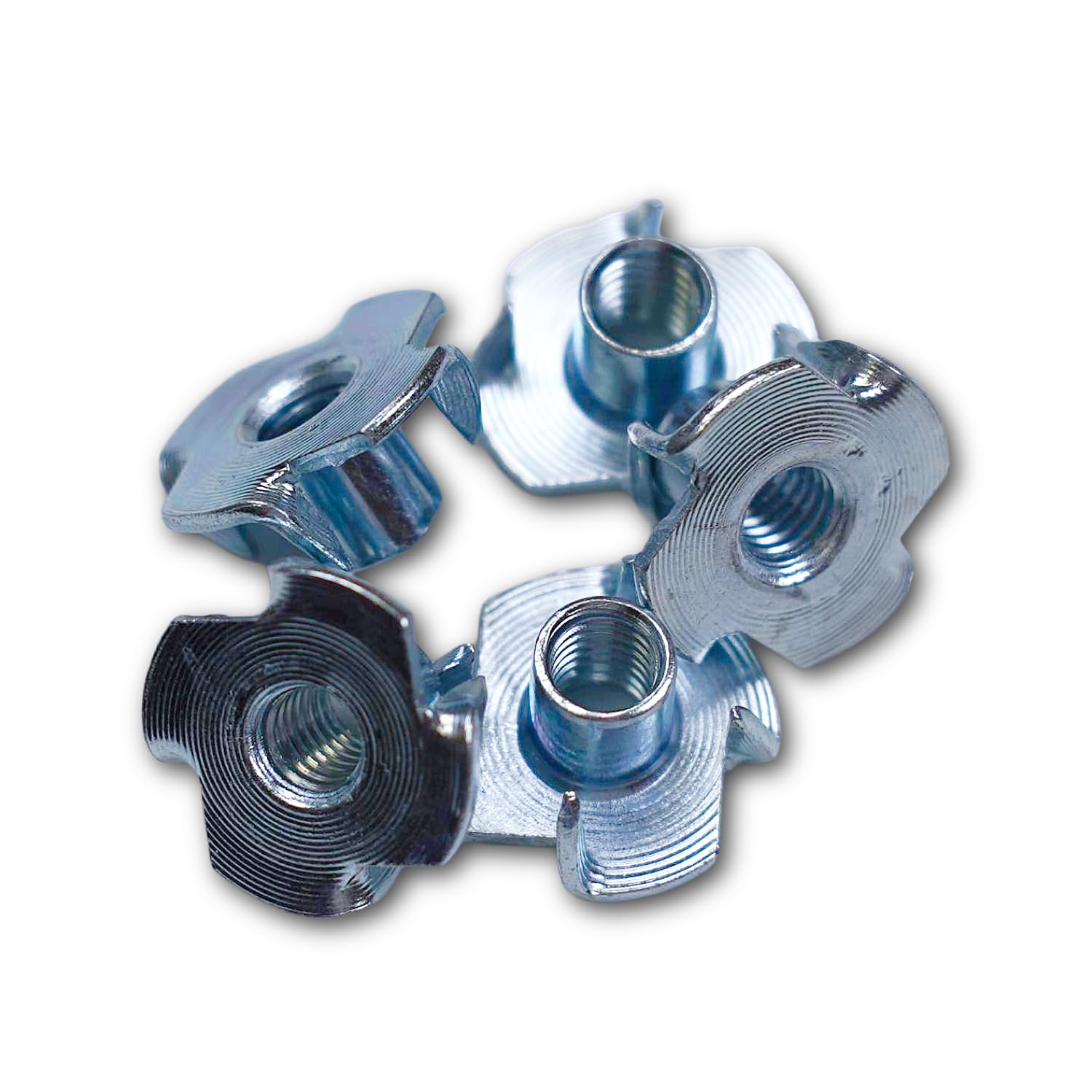 PARCO Einschlagmuttern mit 4 Einschlagspitzen M5 x 8 mm, verzinkt, 100 Stück