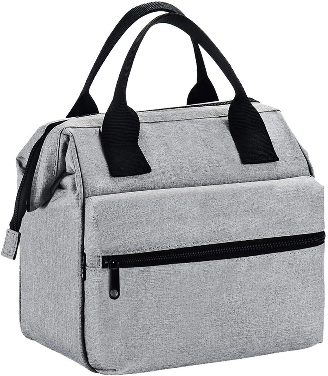 Insulated Bag Heavy Duty Oxford Nylon Lunch Cooler Box for Women/Men/Kids Spacious and Versatile Tote Handbag Easy to Clean with Leakproof Lining for Picnic Beach Day (Heather Grey)