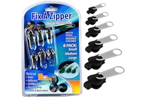 OMGREI Universal Zipper Repair Kit As seen on TV Fixes any zipper in a Flash Fix A Zipper 6 Pack
